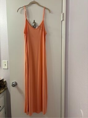 Double Zero Mystical Medium•Peach•Slip Maxi Dress - Spaghetti Straps PTP 19-23